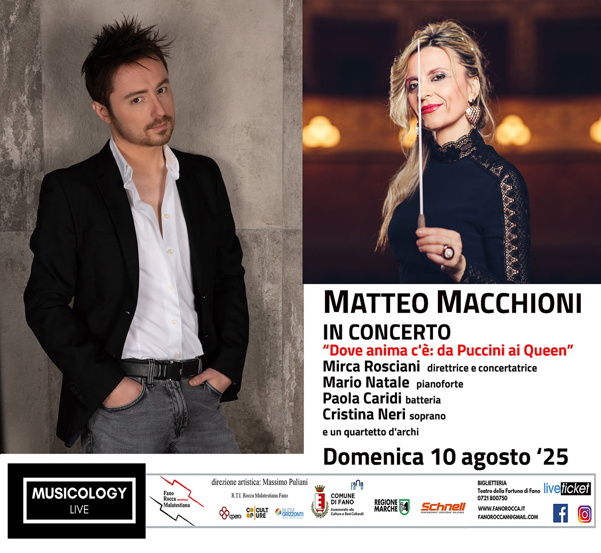 DOVE ANIMA C'E': DA PUCCINI AI QUEEN - Fano Rocca Malatestiana
