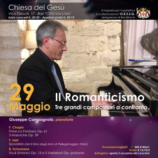 Biglietti Il Romanticismo - Tre grandi compositori a confronto