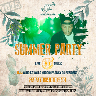 Biglietti SUMMER PARTY ANNI 90
